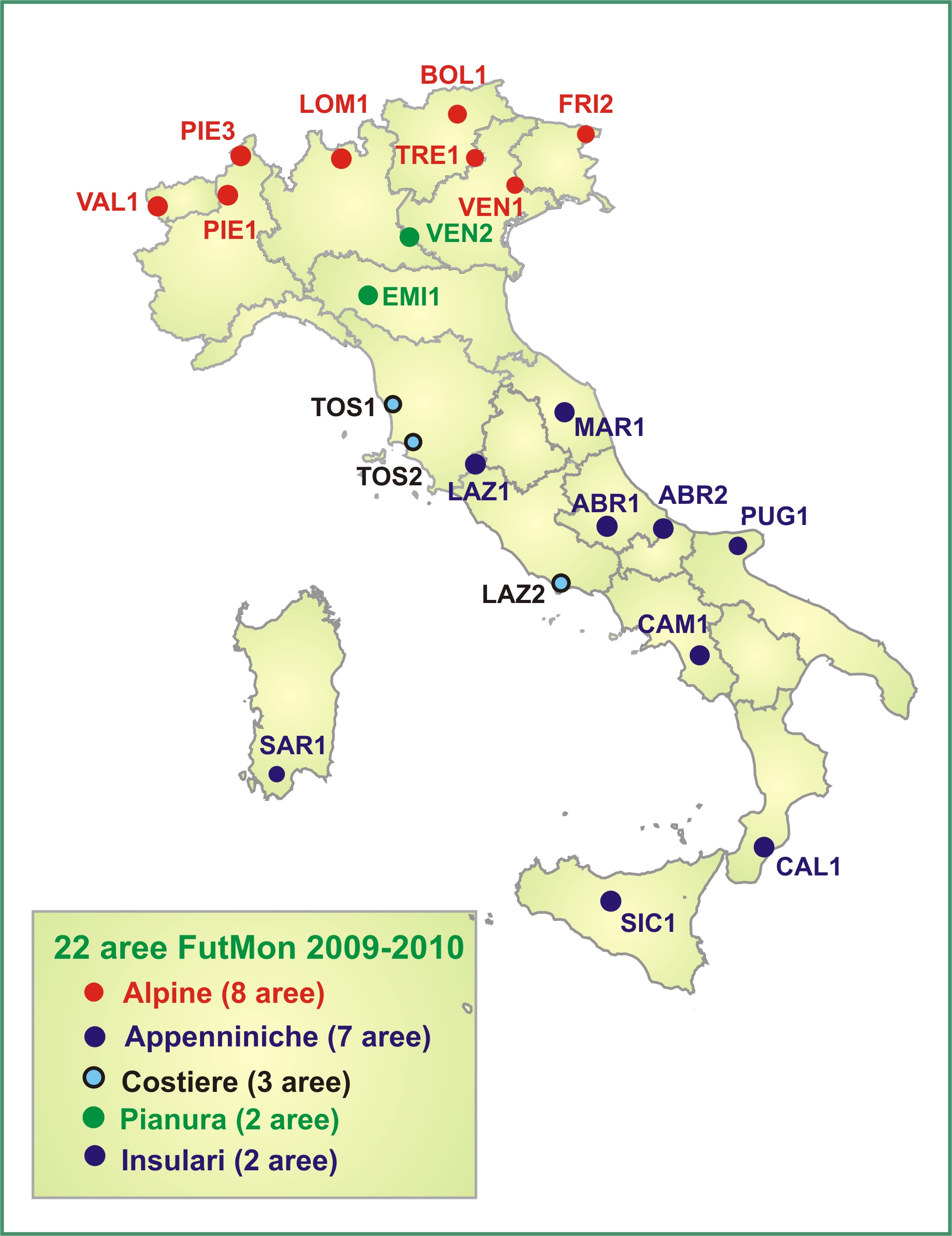 Mappa aree